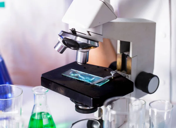 Científicos en el laboratorio químico — Foto de Stock