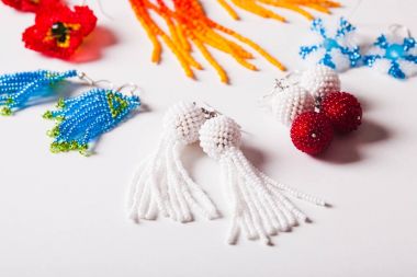 Boncuklu küpe - el yapımı takılar