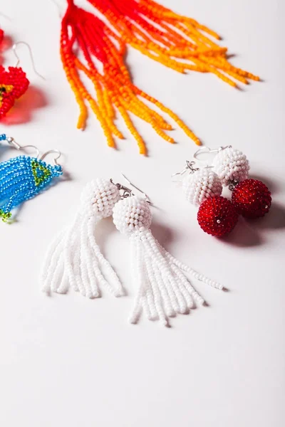 Perlisty kolczyki - Biżuteria handmade — Zdjęcie stockowe