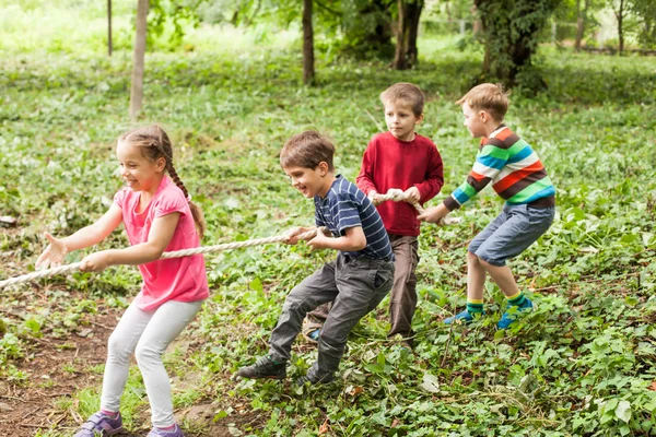 Tiro alla fune nel parco — Foto Stock