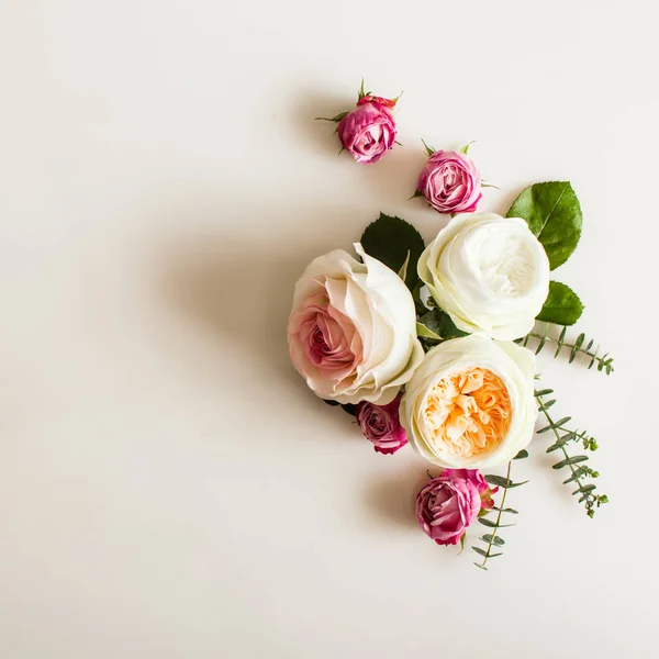 Květinový svatební rámeček — Stock fotografie