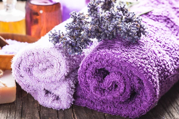 Lavendel Wellness Set — Stockfoto