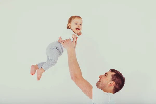 Papa und Baby haben Spaß — Stockfoto