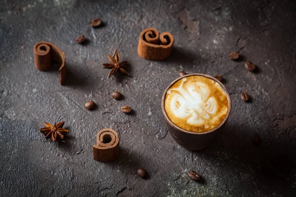 Motyl latte art — Zdjęcie stockowe