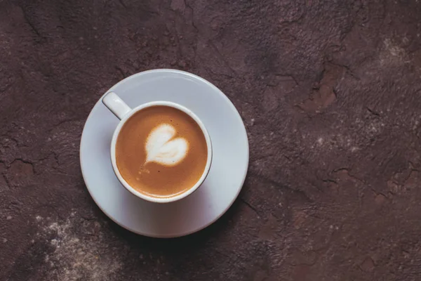 Latte art srdce — Stock fotografie