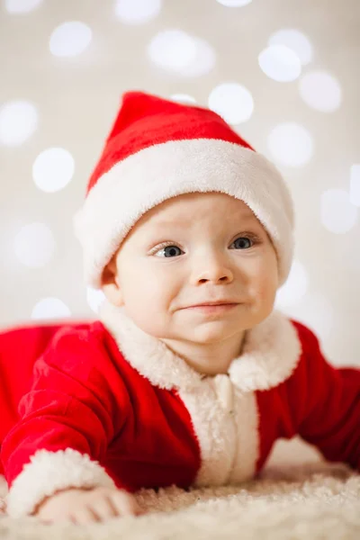 Küçük Noel baba bebek — Stok fotoğraf