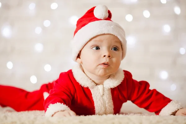 Küçük Noel baba bebek — Stok fotoğraf