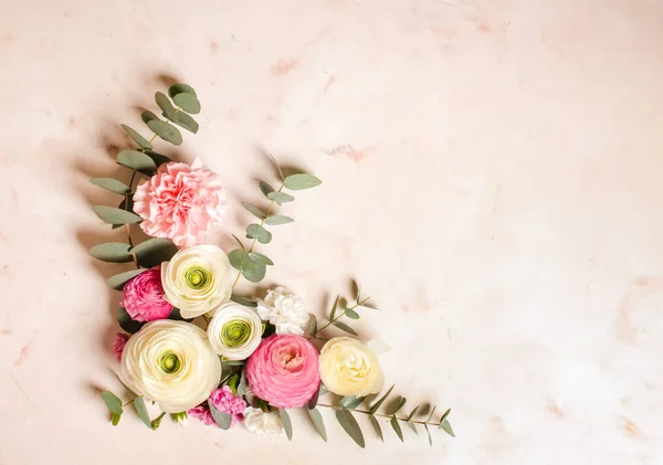 Moldura redonda floral — Fotografia de Stock