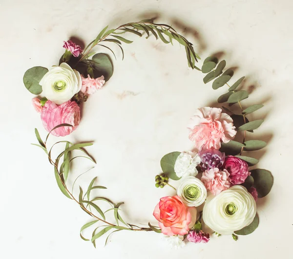 Floral round frame — Stock Photo, Image