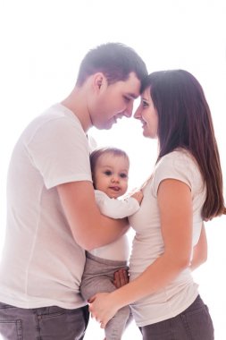 Anne ve bebek eğleniyor