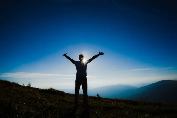 The man enjoying freedom