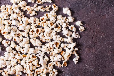 Dağınık patlamış mısır Üstten Görünüm