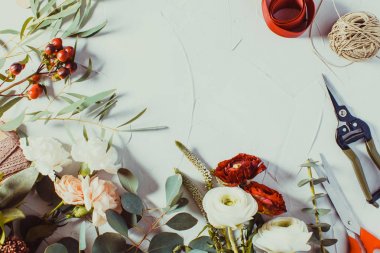 Çiçek buketi hazırlık