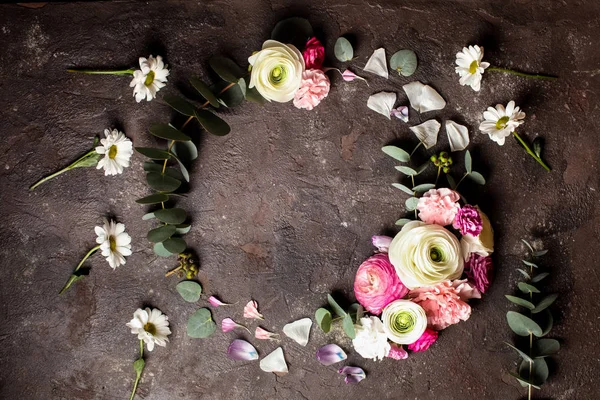 Bloemen ronde frame — Stockfoto