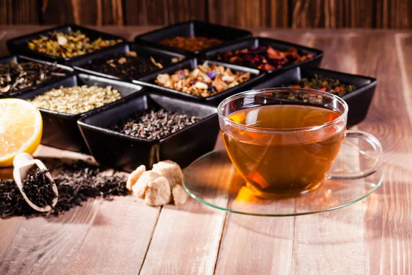 Vários tipos de chá — Fotografia de Stock