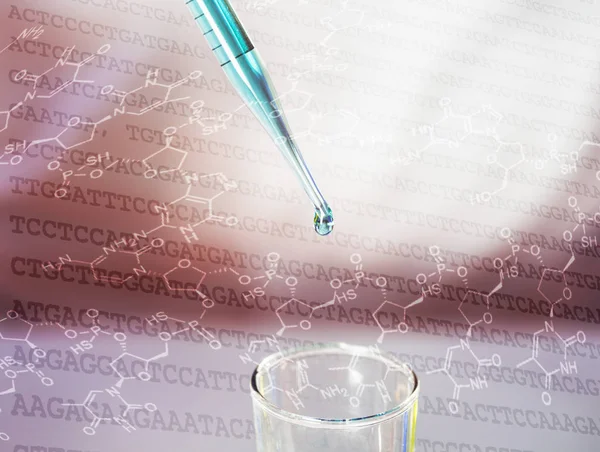 Laboratory tube and pipette — Stock Photo, Image