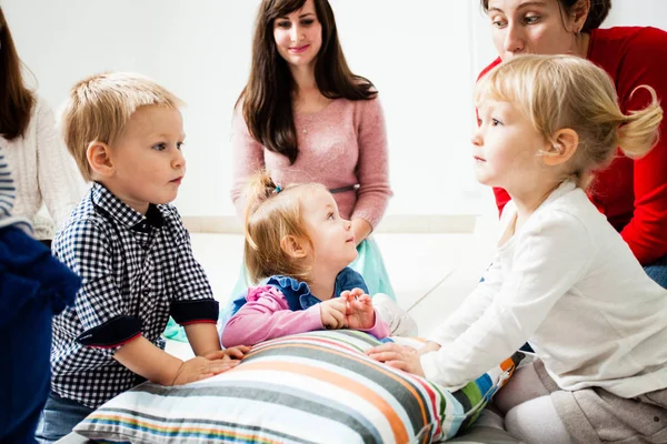 First day of children in the kindergarten — Stock Photo, Image