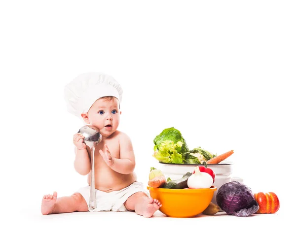 Lilla kocken kockar — Stockfoto