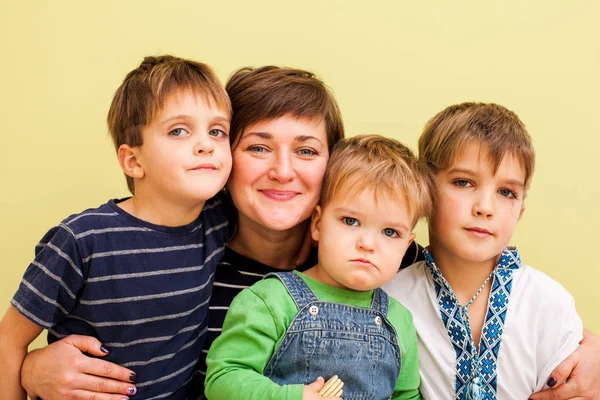 Mother with sons — Stock Photo, Image