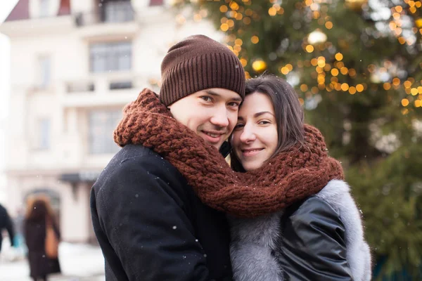 Winter sneeuwval liefde — Stockfoto