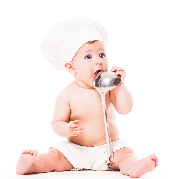 Little chef isolated — Stock Photo, Image