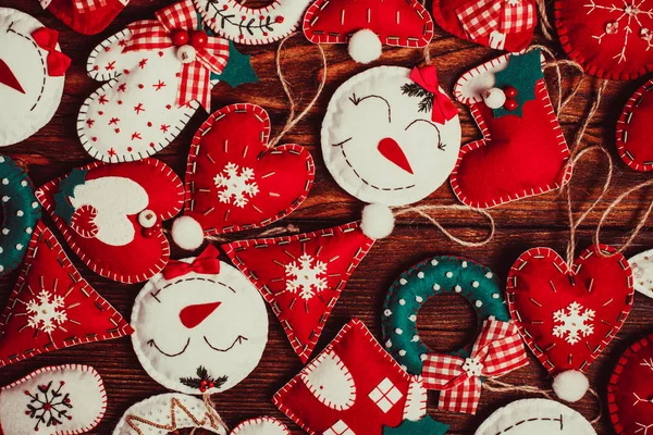 Decorazioni natalizie in feltro — Foto Stock