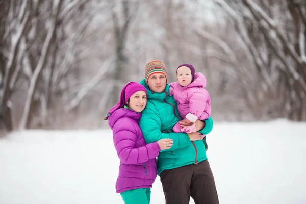 Family winter portrait — Stock Photo, Image