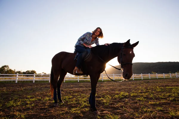 Reiten auf dem Pferd — Stockfoto