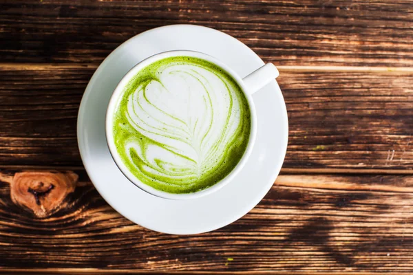 Tazza di cappuccino Matcha — Foto Stock