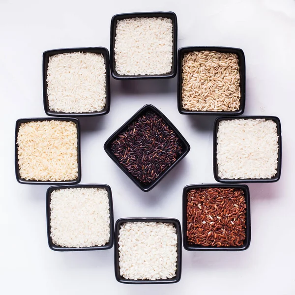 Différents types de riz — Photo