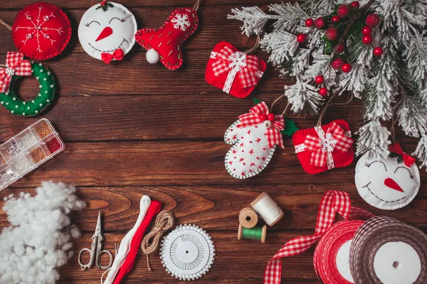 Feutre décorations de Noël — Photo