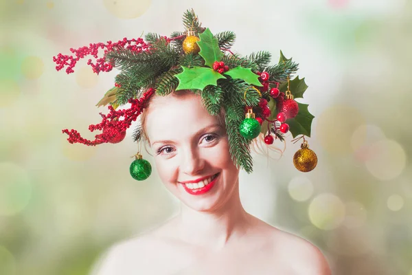 Cobertura para a cabeça de Natal elegante — Fotografia de Stock