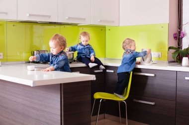 Küçük çocuklar için tehlike mutfak