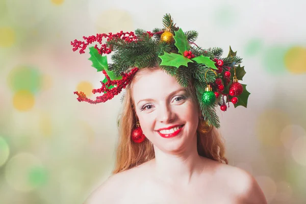 Stylish Christmas headdress — Stock Photo, Image