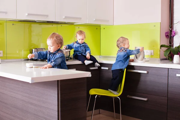 Küçük çocuklar için tehlike mutfak