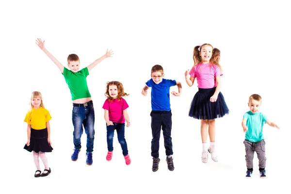 The happy kids jump Royalty Free Stock Images