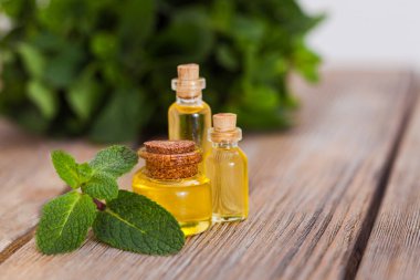Presentation of fresh essential oil for sale