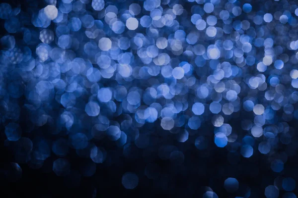 Trendy color of the 2020 year, classic blue at defocused lights — Stock Photo, Image