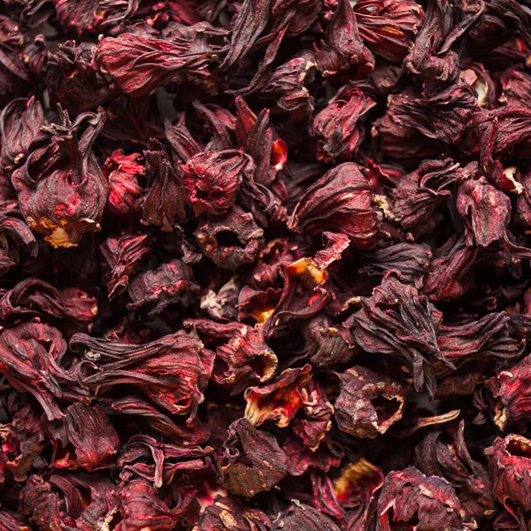 I petali secchi di carcade di tè aromatico da vicino — Foto Stock