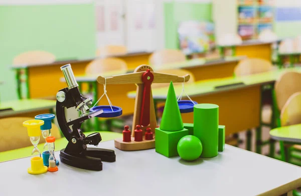 Set of educational tools at elementary school — Stock Photo, Image