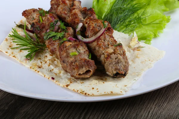 Delicious agnello kebab — Foto Stock