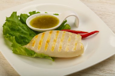 Lezzetli ızgara kalamar