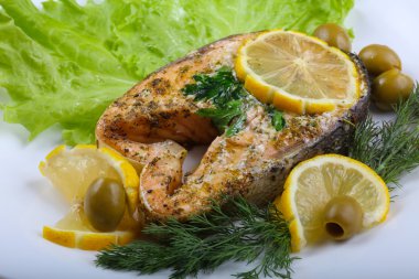 fırında somon steak