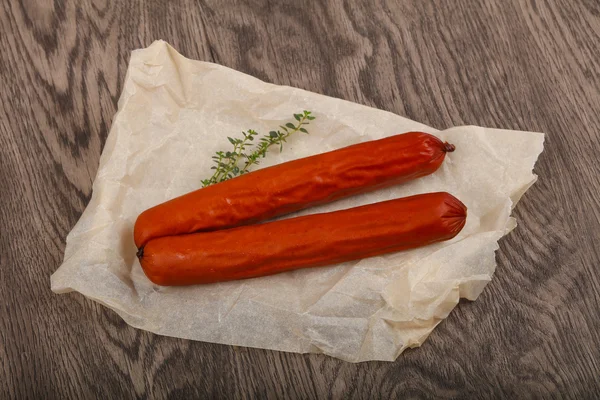 Due salsicce pronte da mangiare Fotografia Stock