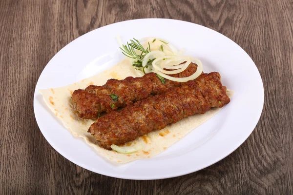 Hot Juicy Kebab alla griglia — Foto Stock