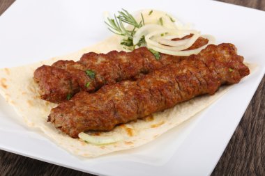 Hot Juicy Grilled  Kebab clipart