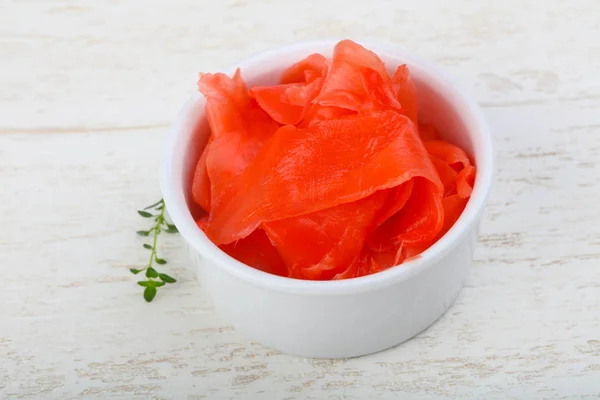 Pickled ginger in the bowl — Stock Photo, Image