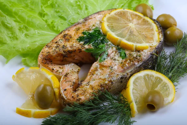 fırında somon steak
