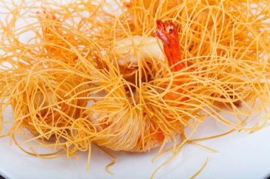 Makarna karides dedim