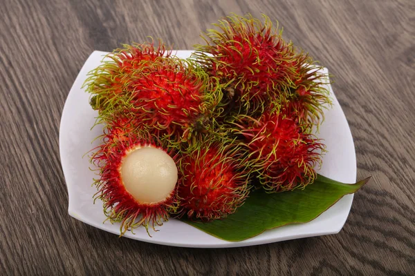 Świeży sterty Rambutan — Zdjęcie stockowe